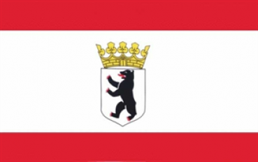 Fahne Berlin mit Krone Dienst Flagge 90x150 cm