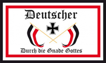 Fahne DR- Deutscher durch die Gnade Gottes Flagge 90x150 cm