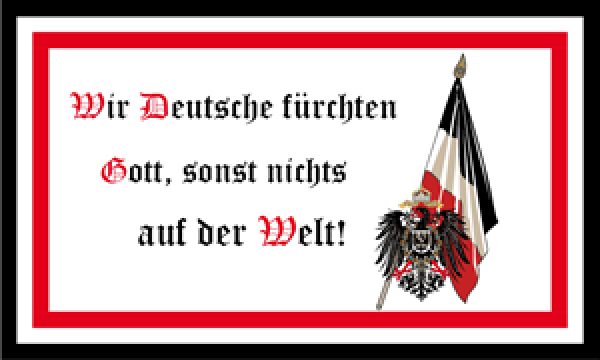 Fahne DR - Wir deutsche fürchten Gott sonst nichts Flagge 90x150 cm
